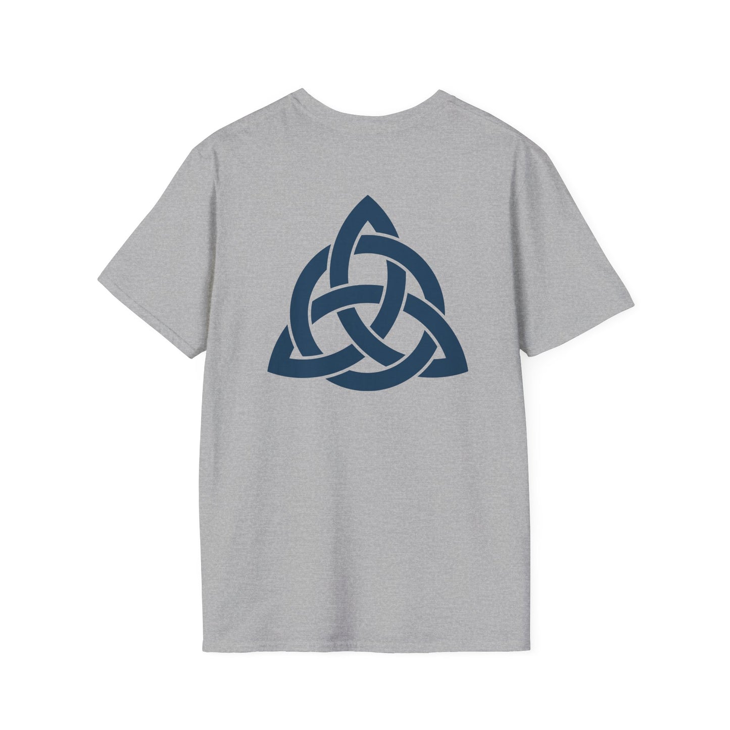 Blue Triquetra with Circle - Softstyle T-Shirt