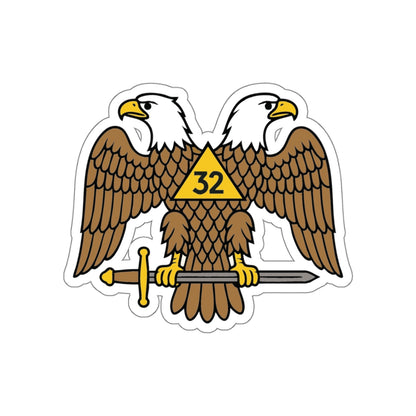 Scottish Rite 32° Die-Cut Sticker - Double-Headed Eagle