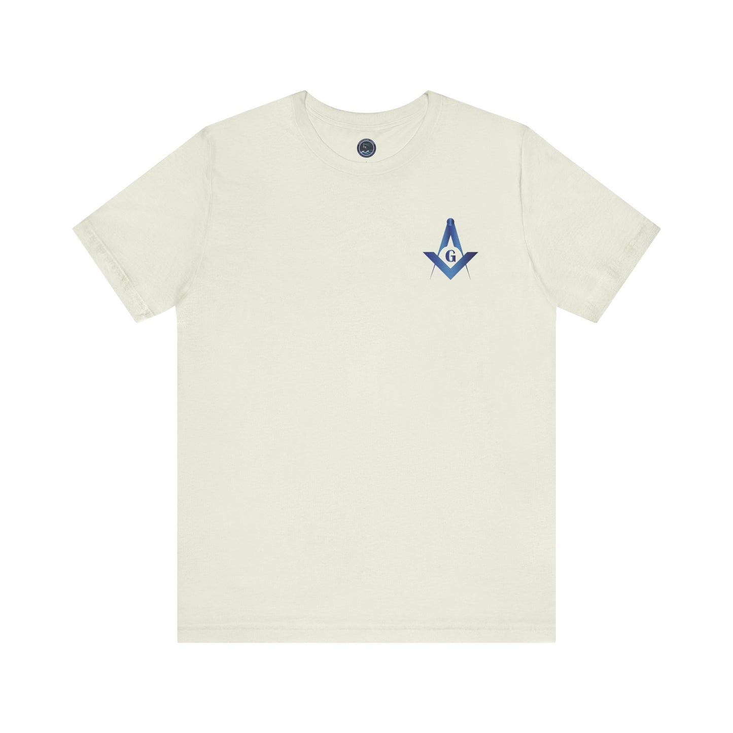 Sapphire Channel Islands Lodge 214 Entered Apprentice short sleeve T-shirt by Printify, featuring lodge logo and casual fit.