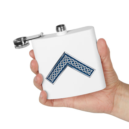 Worshipful Master Stainless Steel Flask - Celtic Knot Emblem