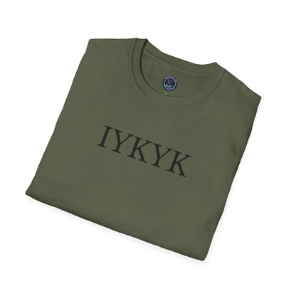 "IYKYK" Softstyle T-Shirt -  Black Letters