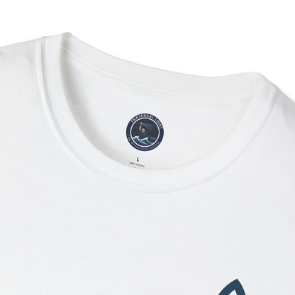 Blue Triquetra with Circle - Softstyle T-Shirt