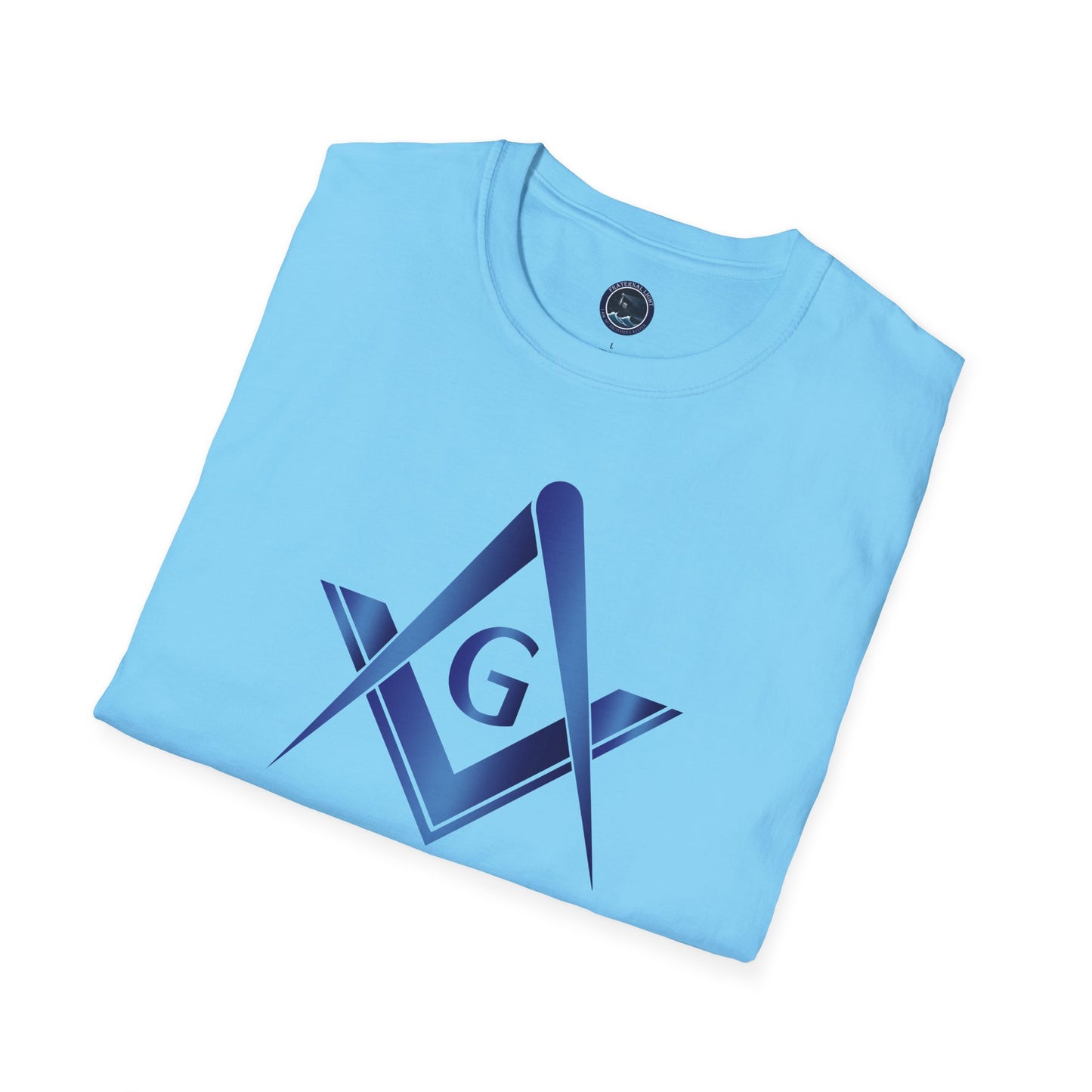 Sapphire Square and Compass Softstyle T-Shirt - Classic (Front Print)