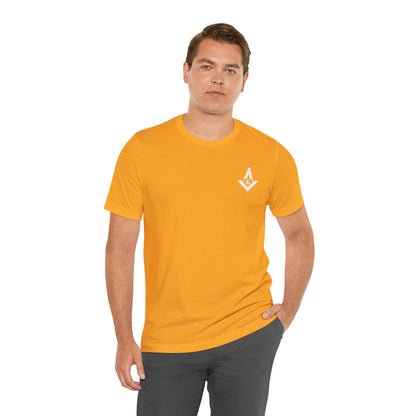 Colorful Fellowcraft T-Shirt from Channel Islands Lodge 214 by Printify, featuring bright, vibrant lodge-themed design.