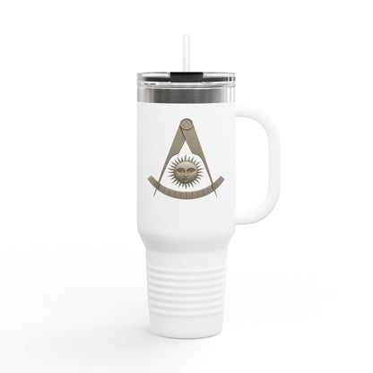Two-Sided CA Past Master Insulated Travel Tumbler (40oz) - Metallic Emblem