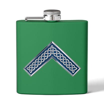 Worshipful Master Stainless Steel Flask - Celtic Knot Emblem