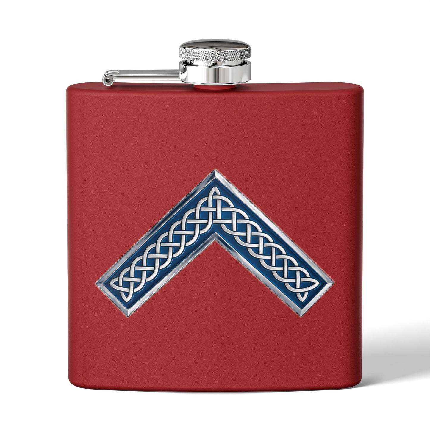 Worshipful Master Stainless Steel Flask - Celtic Knot Emblem