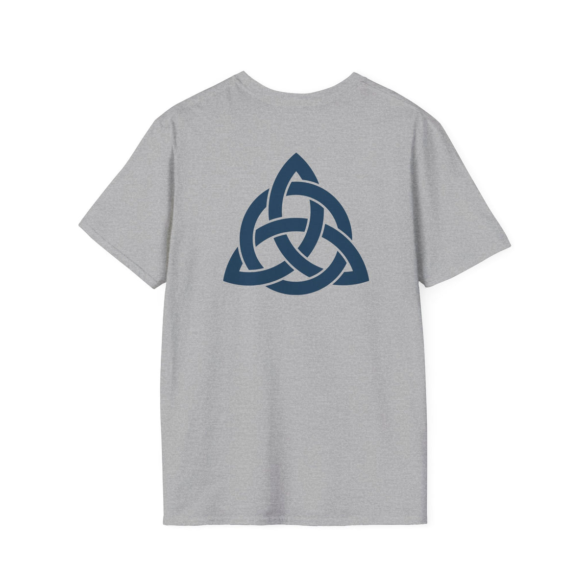 Blue Triquetra with Circle - Softstyle T-Shirt