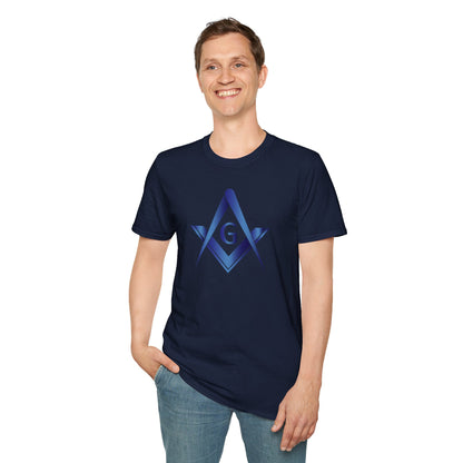 Sapphire Square and Compass Softstyle T-Shirt - Classic (Front Print)