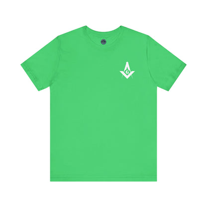 Bright colorful Channel Islands Lodge 214 short sleeve T-shirt by Printify, featuring a vibrant design on soft fabric.