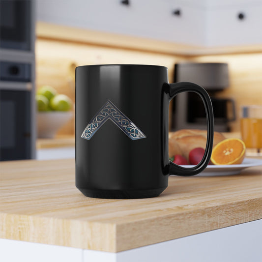 Worshipful Master Jewel Celtic Knot Black Coffee Mug (11oz, 15oz)