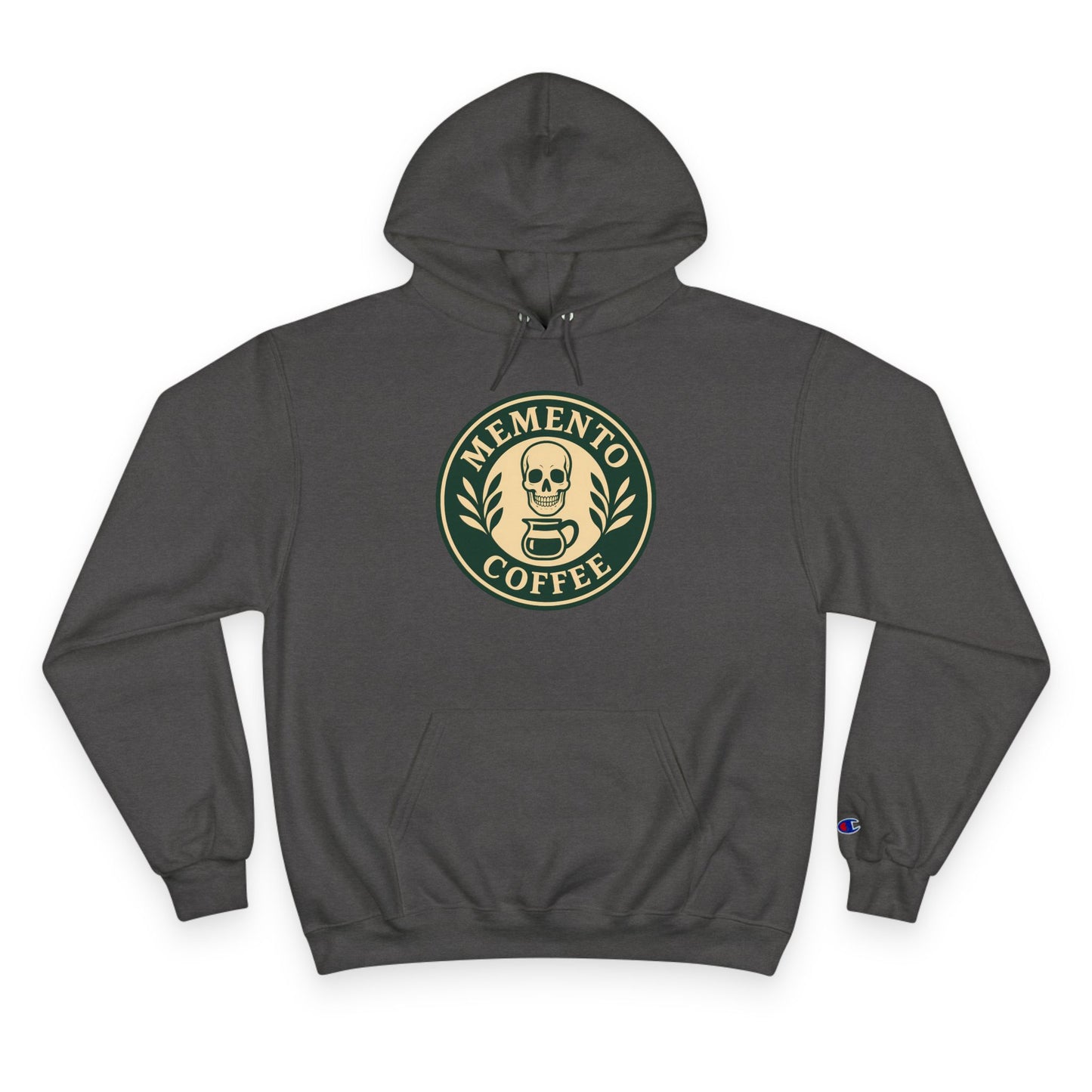 "Memento Coffee" Champion Hoodie - Acacia (Green/Tan)
