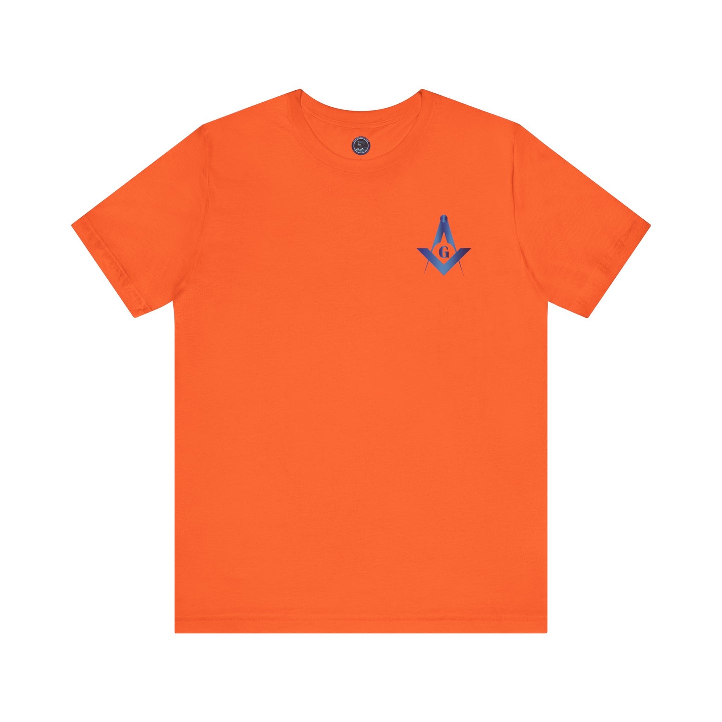 Channel Islands Lodge 214 Entered Apprentice T-Shirt in sapphire, short sleeve men's tee with printed lodge logo, casual and comfortable.