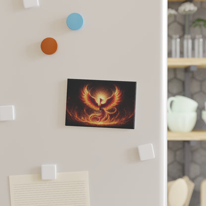 Phoenix Metal Button Magnet - Mythic Beasties (Rectangle, 1 or 10 pack)