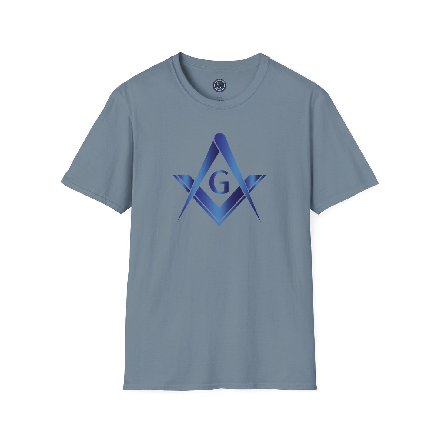 Sapphire Square and Compass Softstyle T-Shirt - Classic (Front Print)