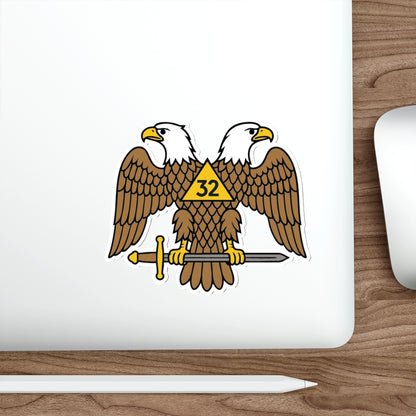 Scottish Rite 32° Die-Cut Sticker - Double-Headed Eagle