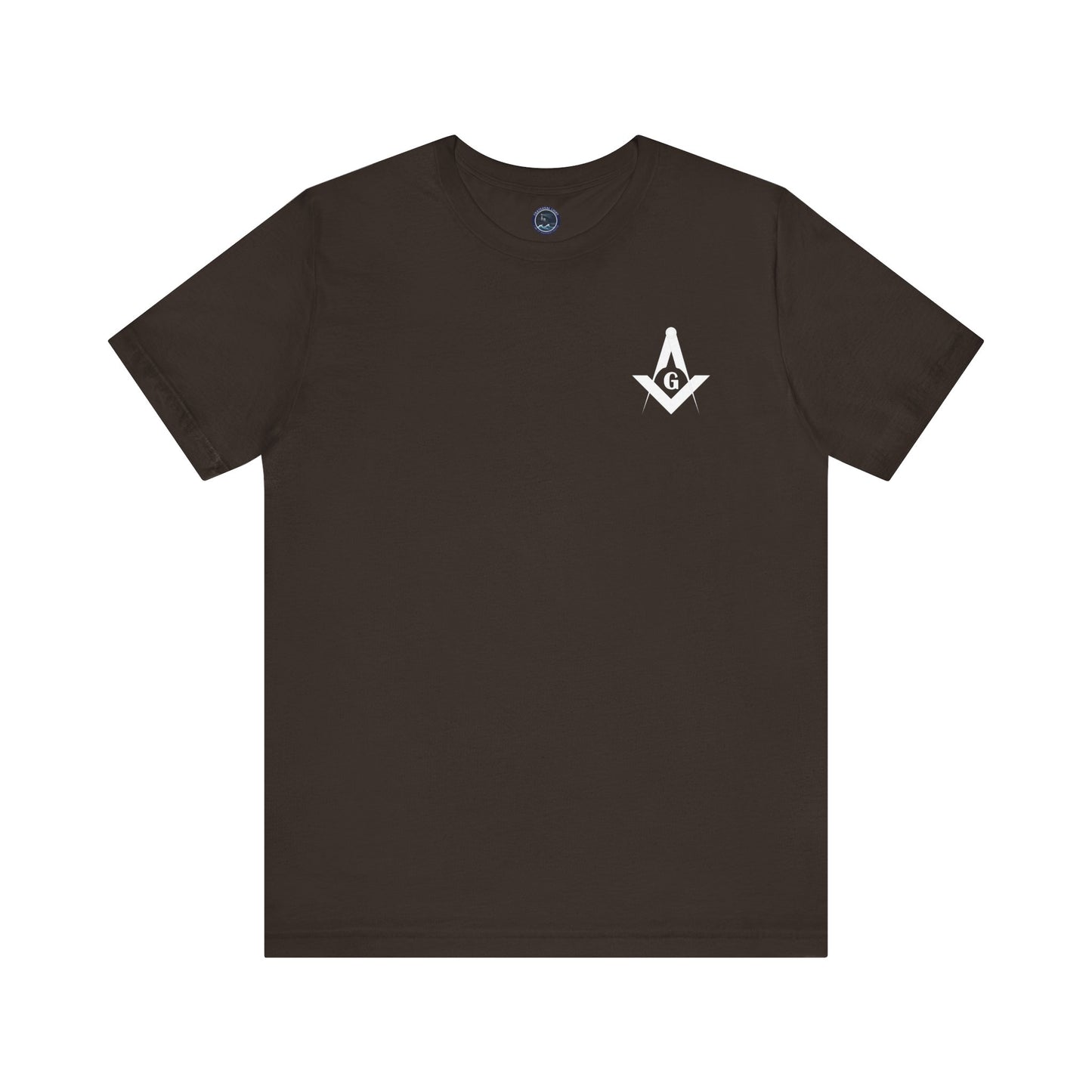 Fellowcraft T-Shirt from Channel Islands Lodge 214 in dark colors, with lodge logo and design printed on cotton fabric.