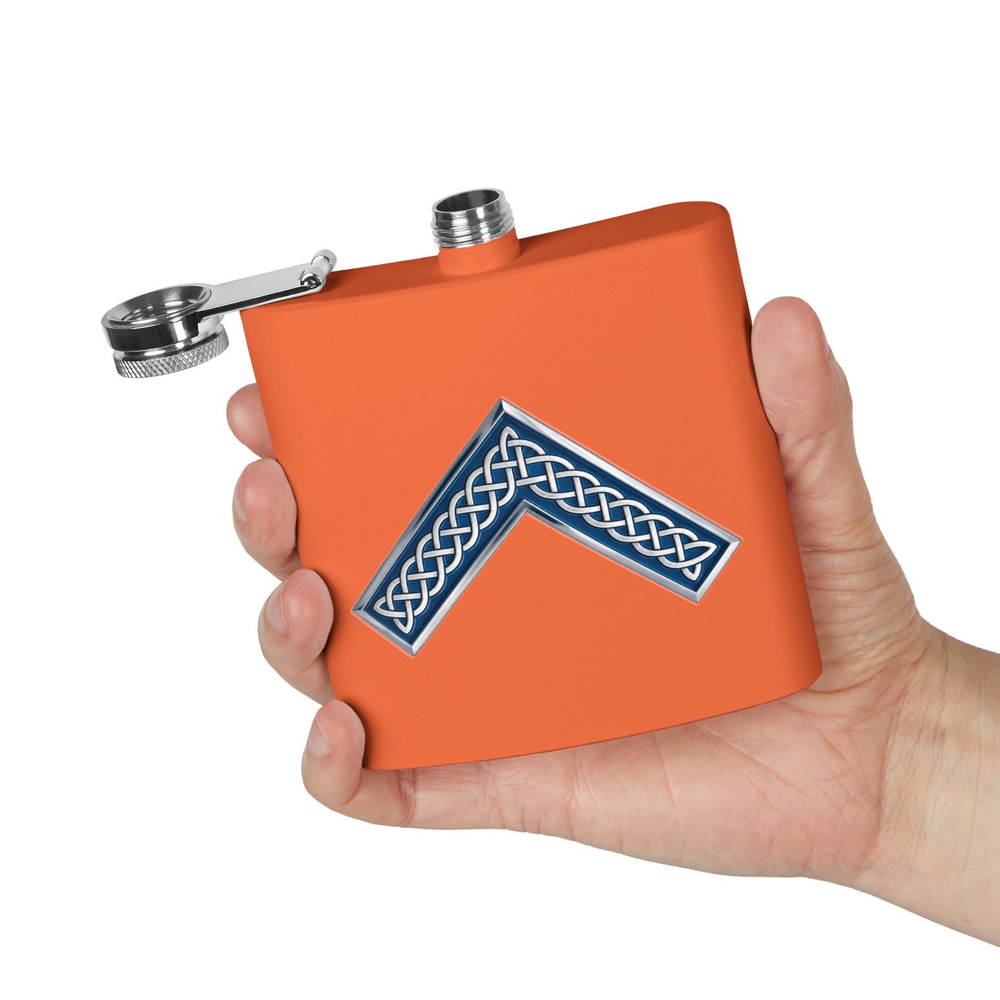 Worshipful Master Stainless Steel Flask - Celtic Knot Emblem