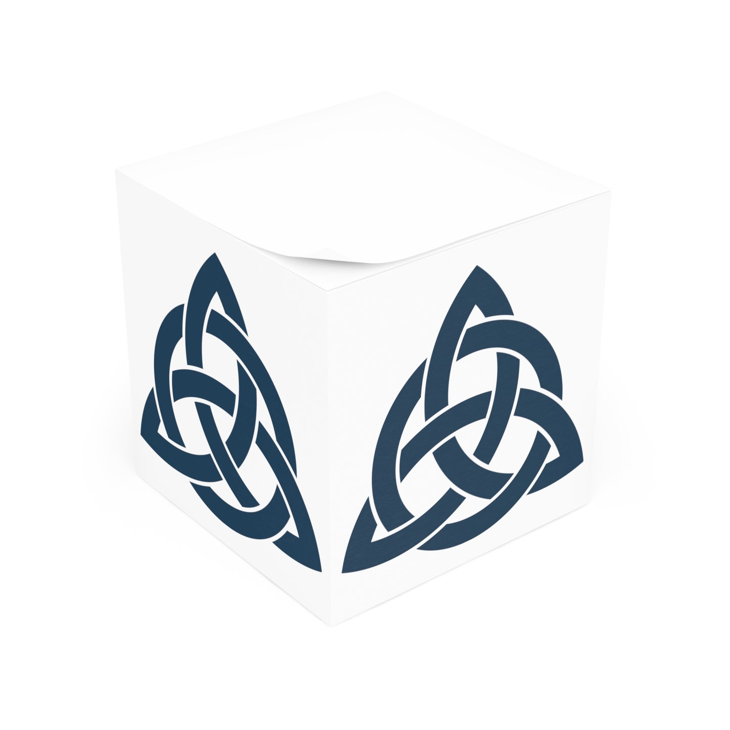 Celtic Triquetra with Circle 4-sided Note Cube