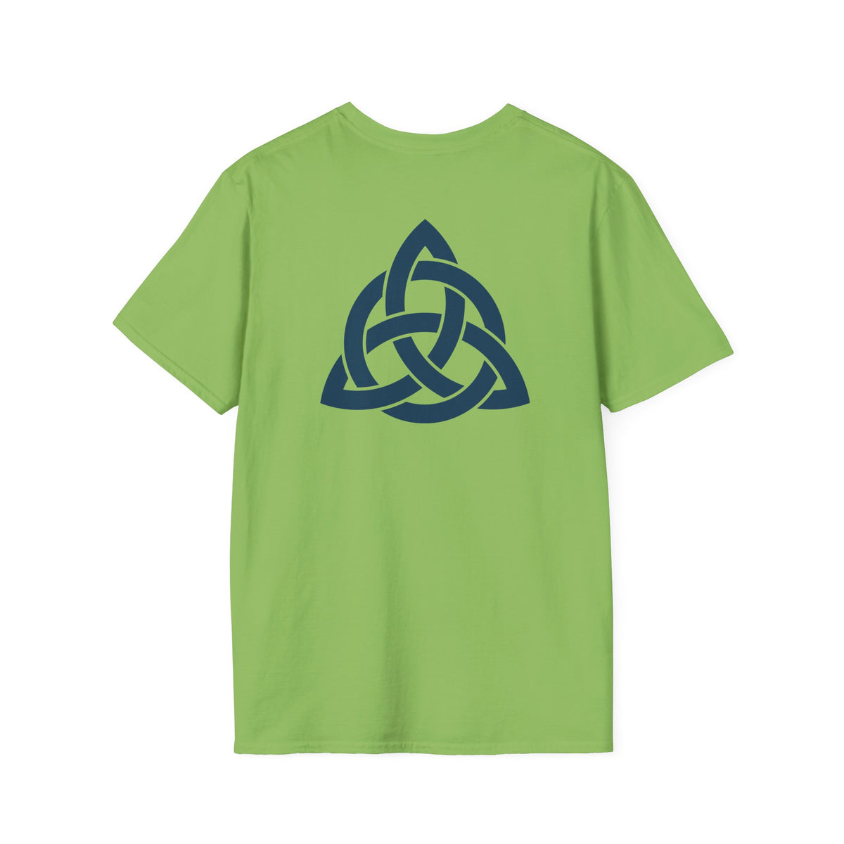 Blue Triquetra with Circle - Softstyle T-Shirt