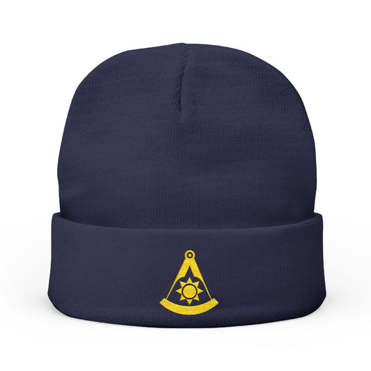 Past Master Embroidered Knit Beanie - Plain Sun