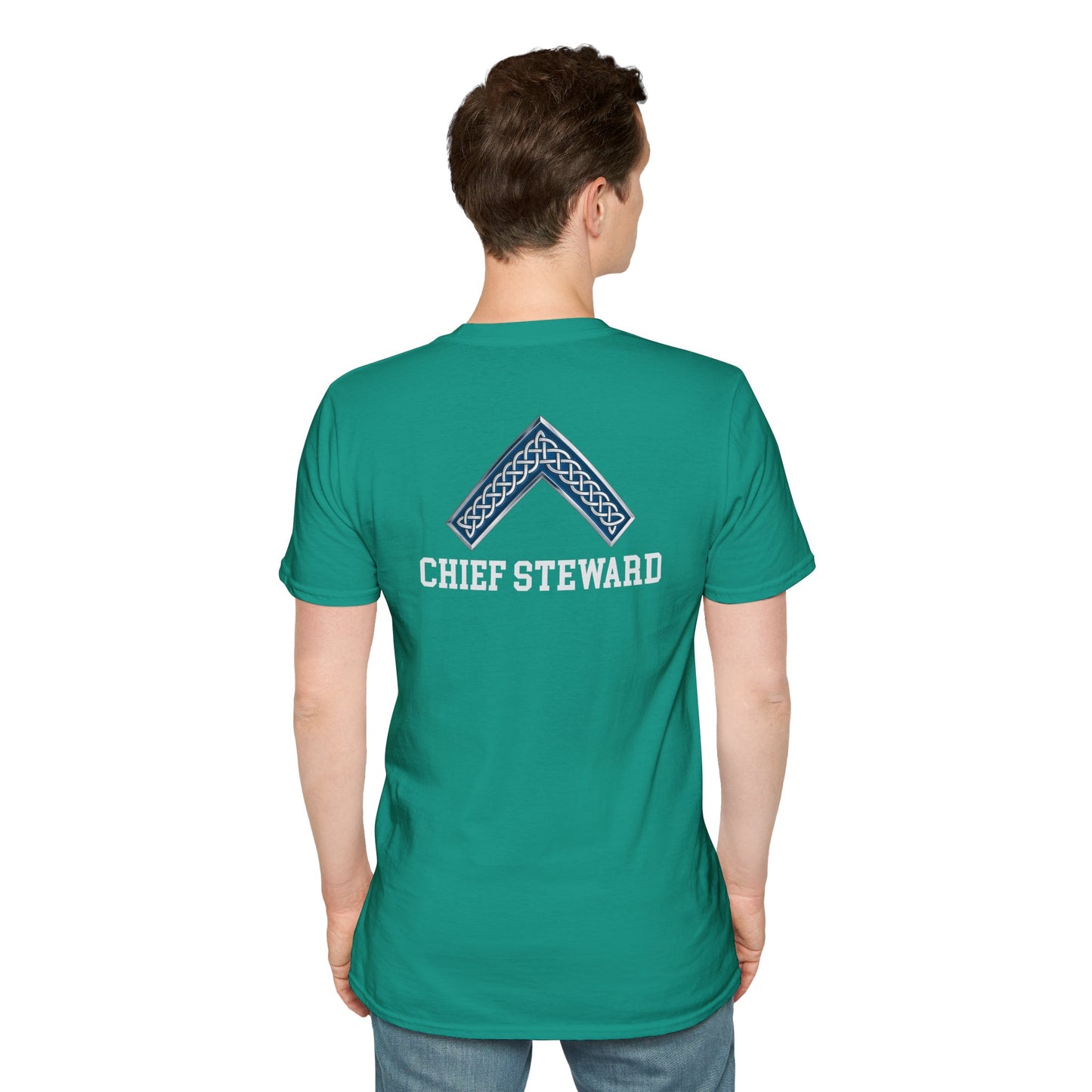 Worshipful Master "Chief Steward" Softstyle T-Shirt - Celtic Square (Two-Sided)