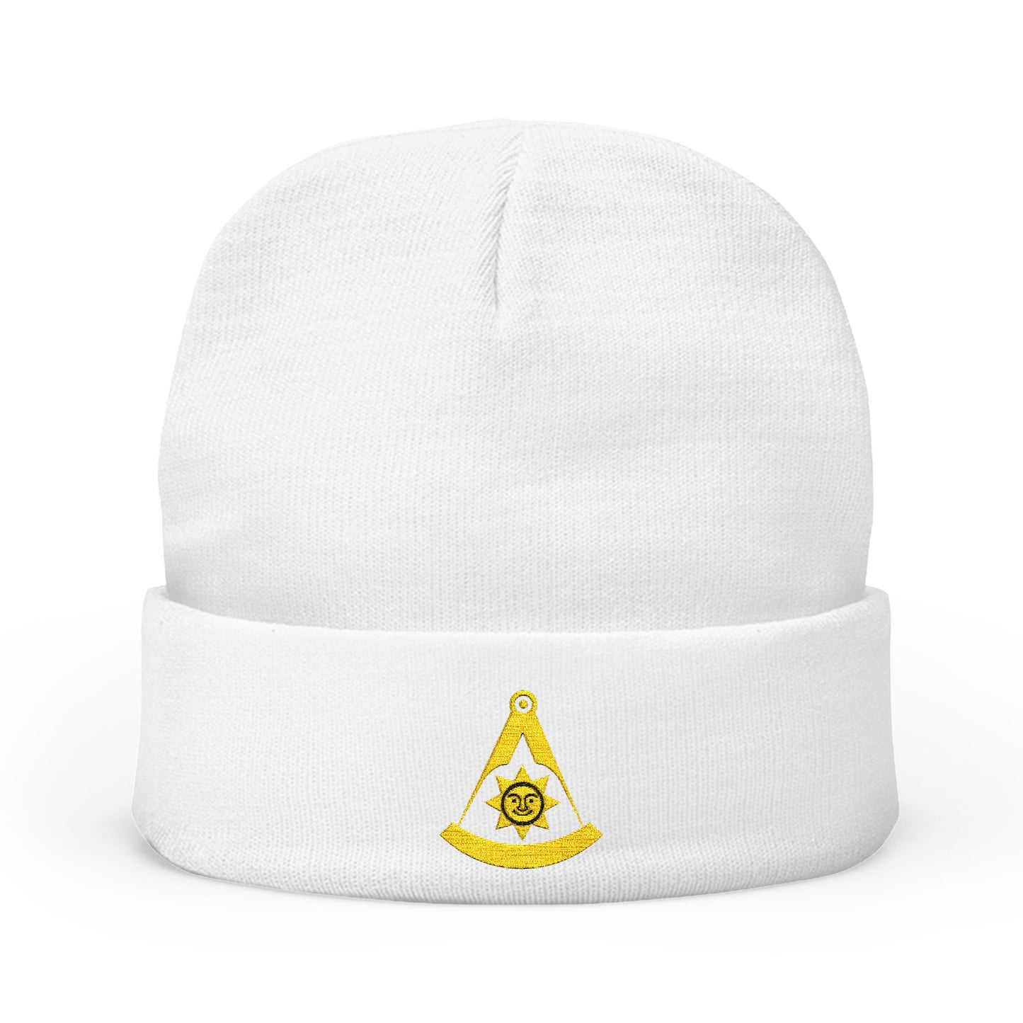 Past Master Embroidered Knit Beanie - Sun Smiling