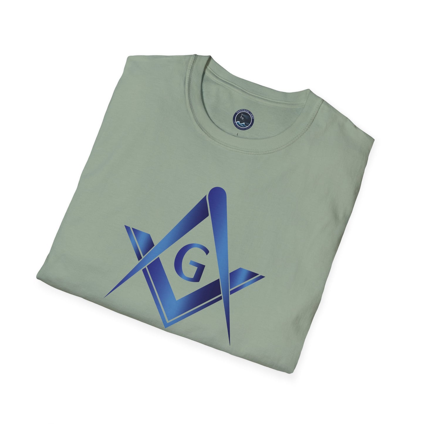 Sapphire Square and Compass Softstyle T-Shirt - Classic (Front Print)