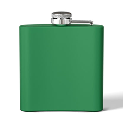 Shriner Stainless Steel Flask - Jeweled Gold Emblem
