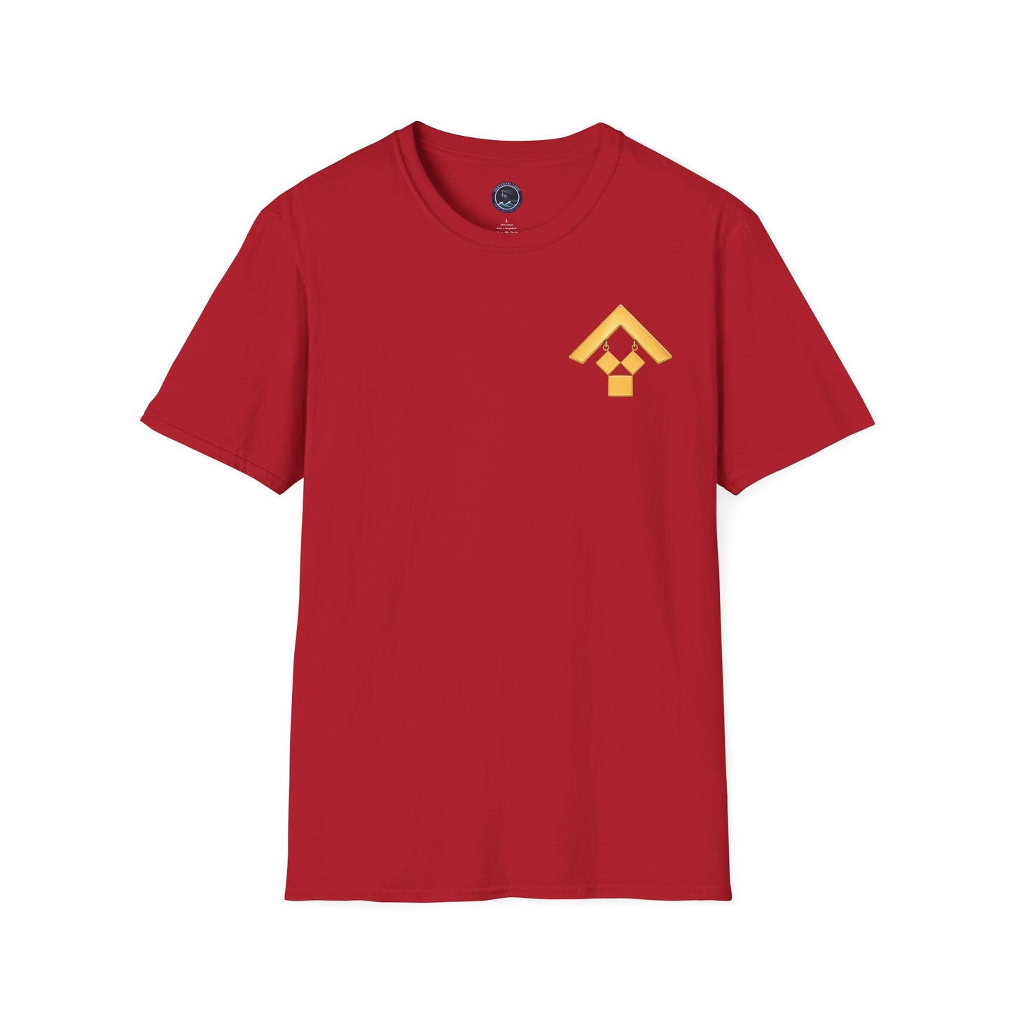 Past Master Jewel Softstyle T-Shirt - Gold (Channel Islands Lodge)
