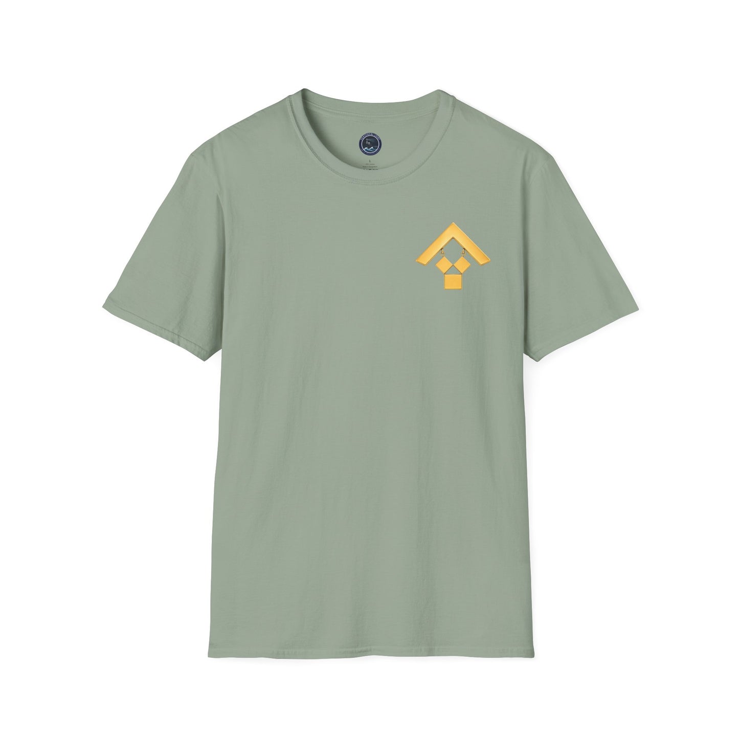 Past Master Jewel Softstyle T-Shirt - Gold (Channel Islands Lodge)