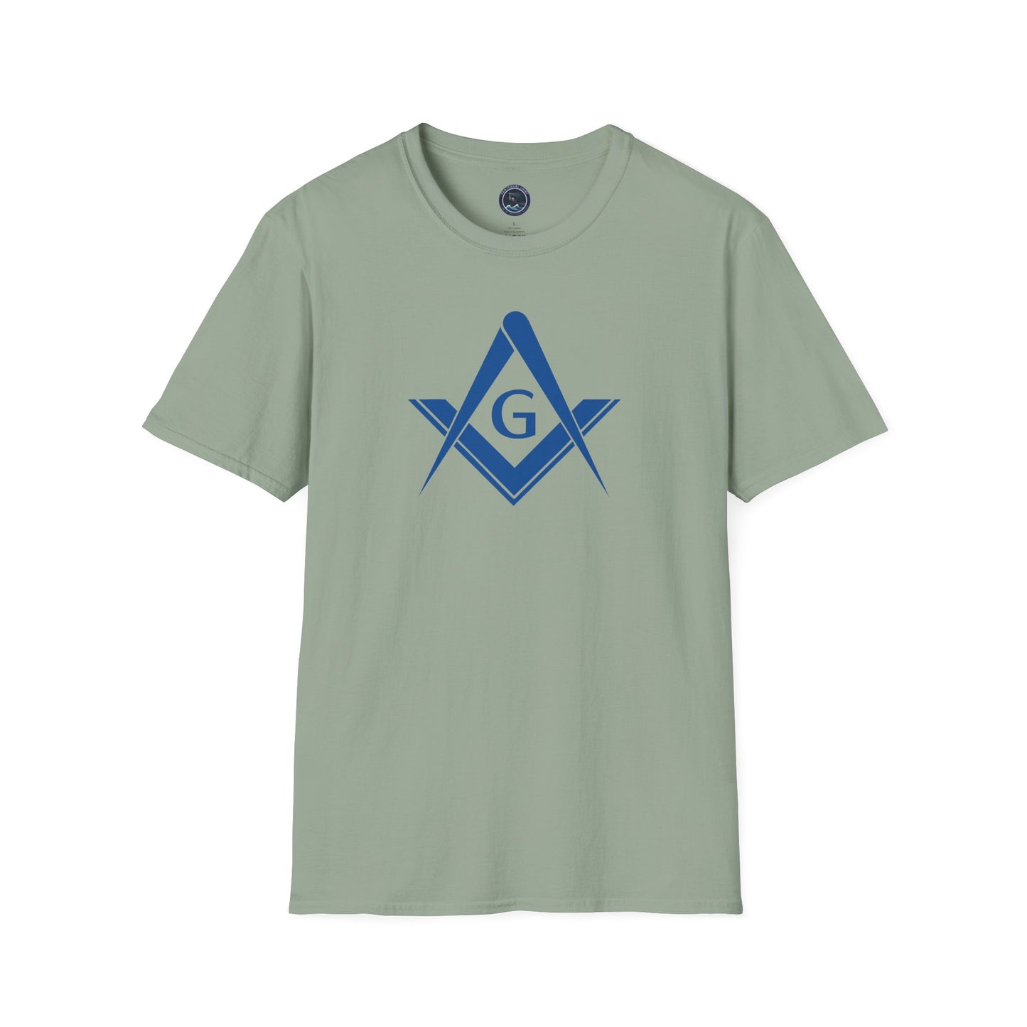 Square and Compass Softstyle T-Shirt - Classic (Royal Blue, Front Print)