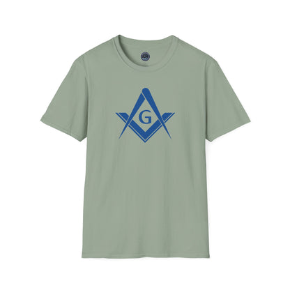 Square and Compass Softstyle T-Shirt - Classic (Royal Blue, Front Print)