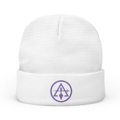 Cryptic Council Encircled Sword and Trowel -  Embroidered Knit Beanie