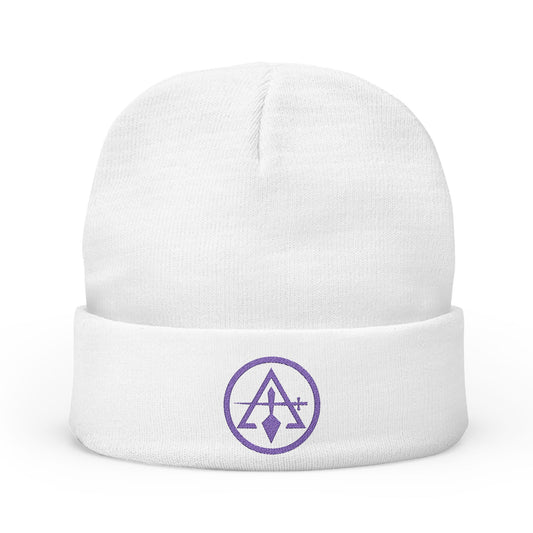 Cryptic Council Encircled Sword and Trowel -  Embroidered Knit Beanie