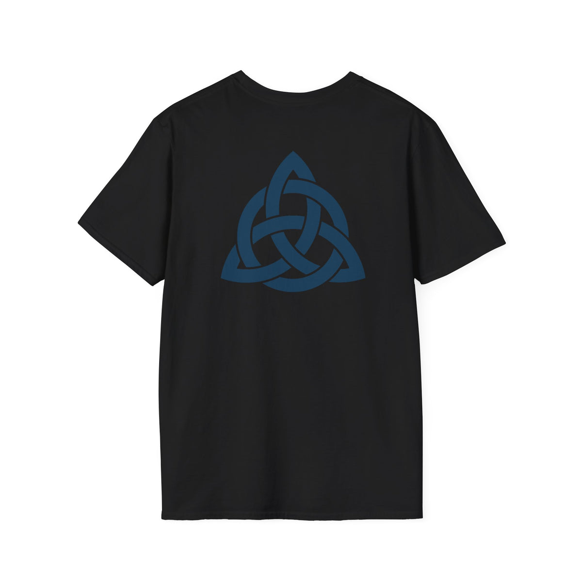 Blue Triquetra with Circle - Softstyle T-Shirt