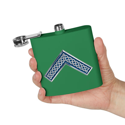 Worshipful Master Stainless Steel Flask - Celtic Knot Emblem