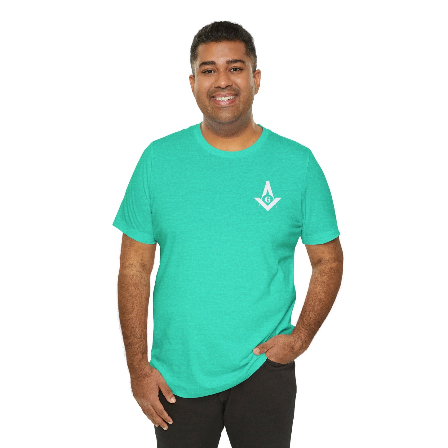 Fellowcraft T-Shirt featuring Channel Islands Lodge 214 logo in bright colors, made by Printify, casual graphic design.