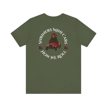 "Shriners Mini Cars - How We Roll" Short Sleeve T-Shirt