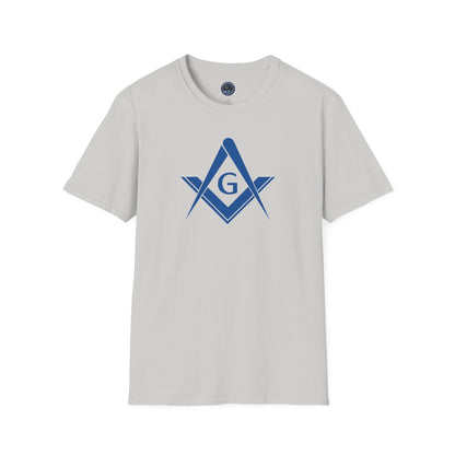 Square and Compass Softstyle T-Shirt - Classic (Royal Blue, Front Print)