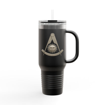 Two-Sided CA Past Master Insulated Travel Tumbler (40oz) - Metallic Emblem