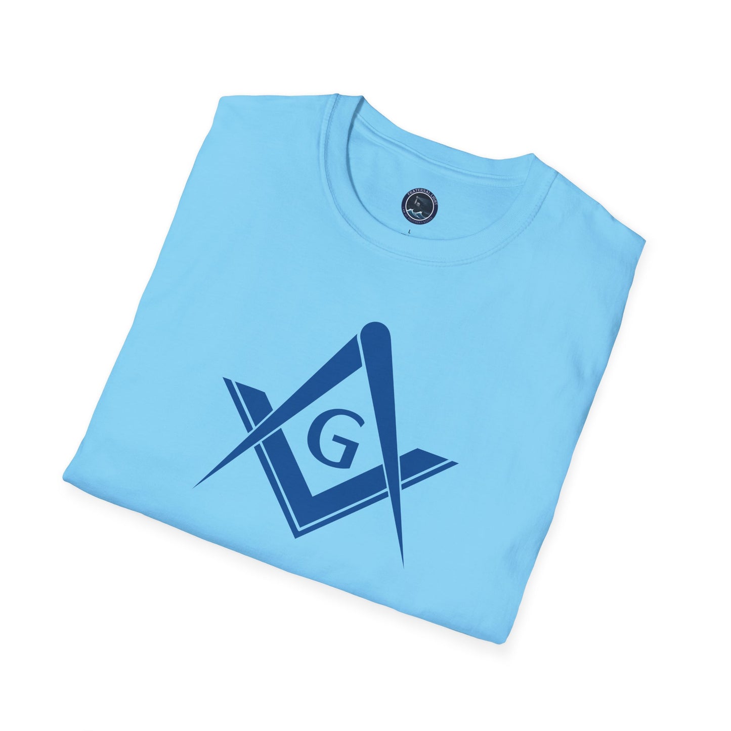 Square and Compass Softstyle T-Shirt - Classic (Royal Blue, Front Print)