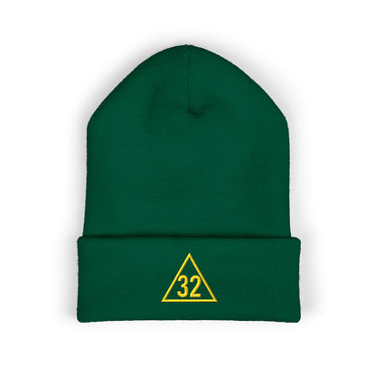 Scottish Rite 32 Within Triangle Embroidered Classic Cuffed Beanie