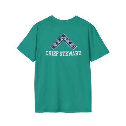Worshipful Master "Chief Steward" Softstyle T-Shirt - Celtic Square (Two-Sided)