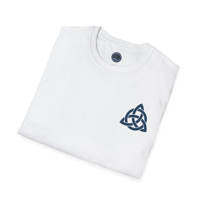 Blue Triquetra with Circle - Softstyle T-Shirt