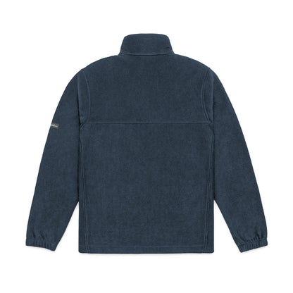 Embroidered Columbia Fleece Jacket - Square and Compass (White)