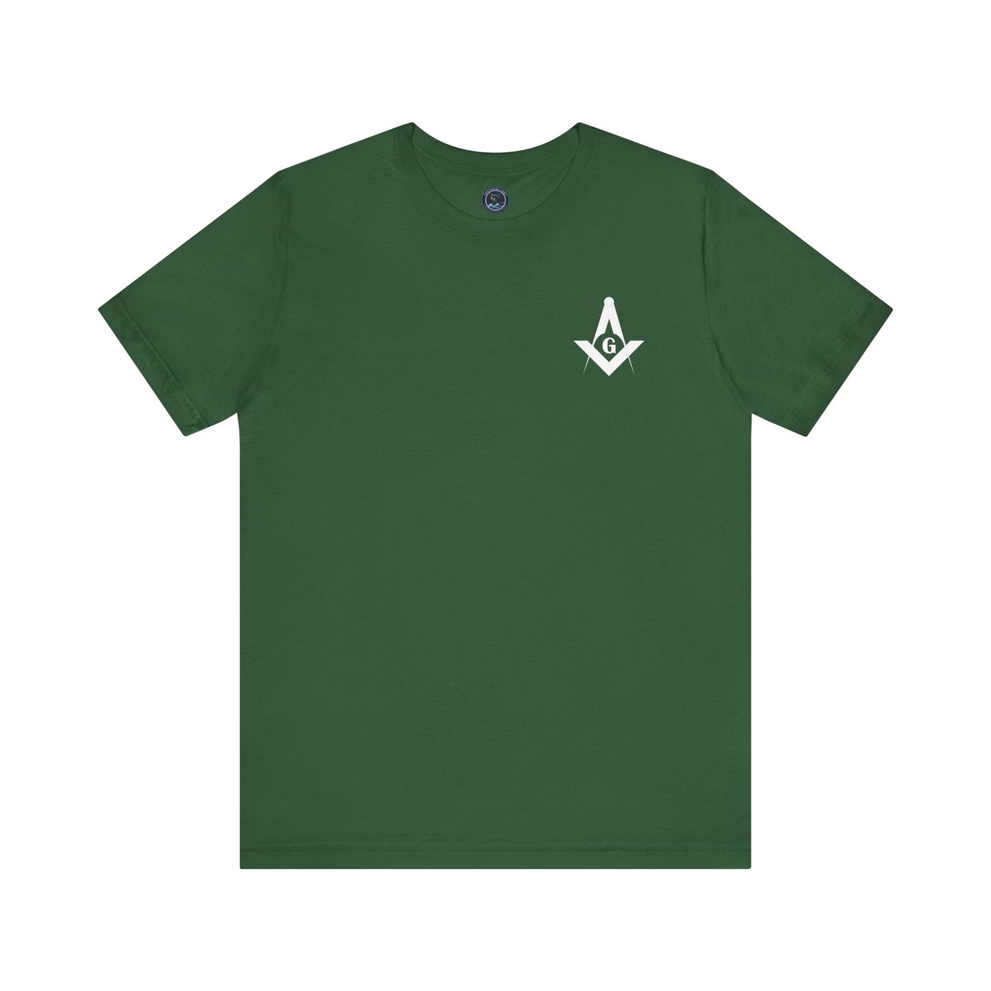 Fellowcraft T-Shirt from Channel Islands Lodge 214 featuring blue and green design, made by Printify.