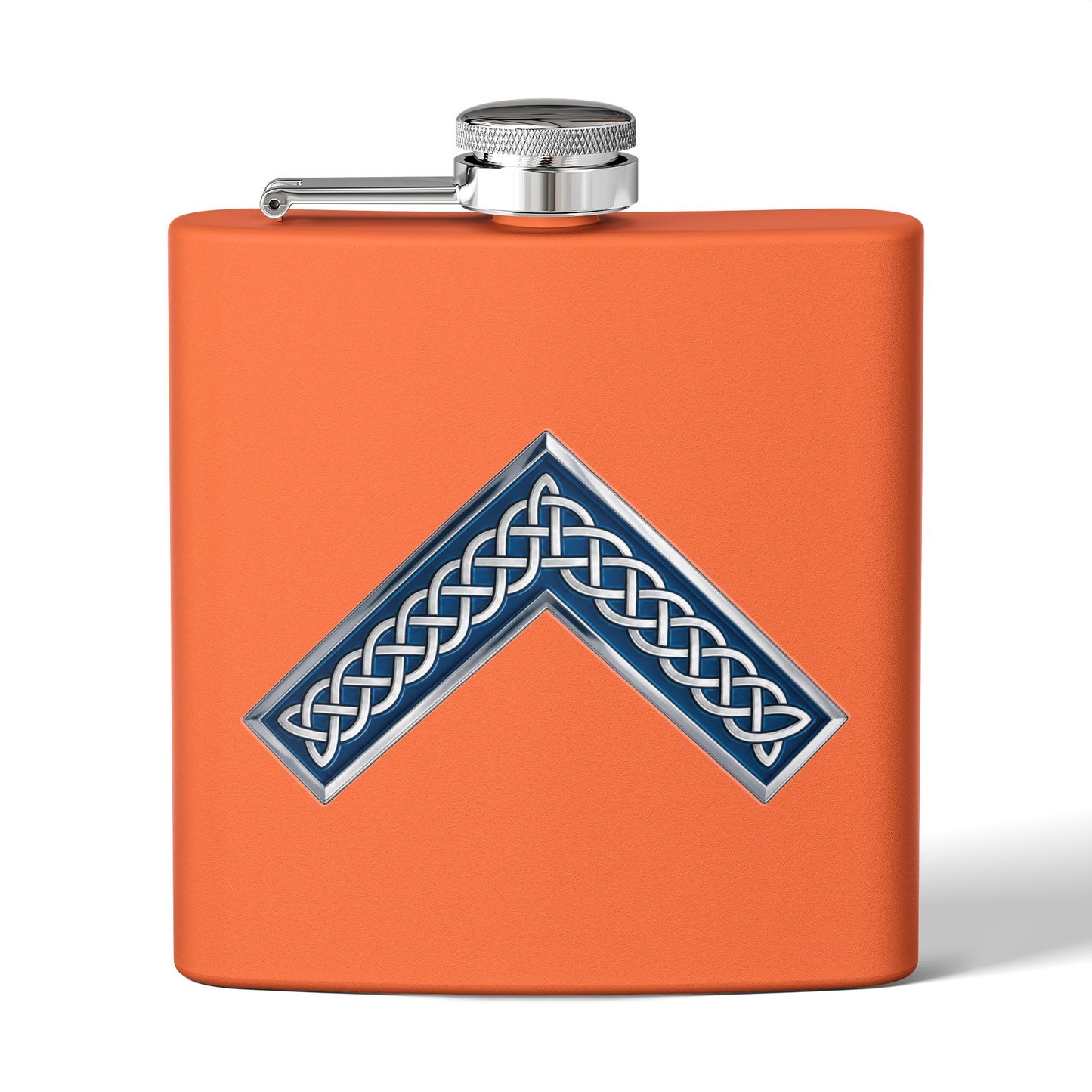 Worshipful Master Stainless Steel Flask - Celtic Knot Emblem
