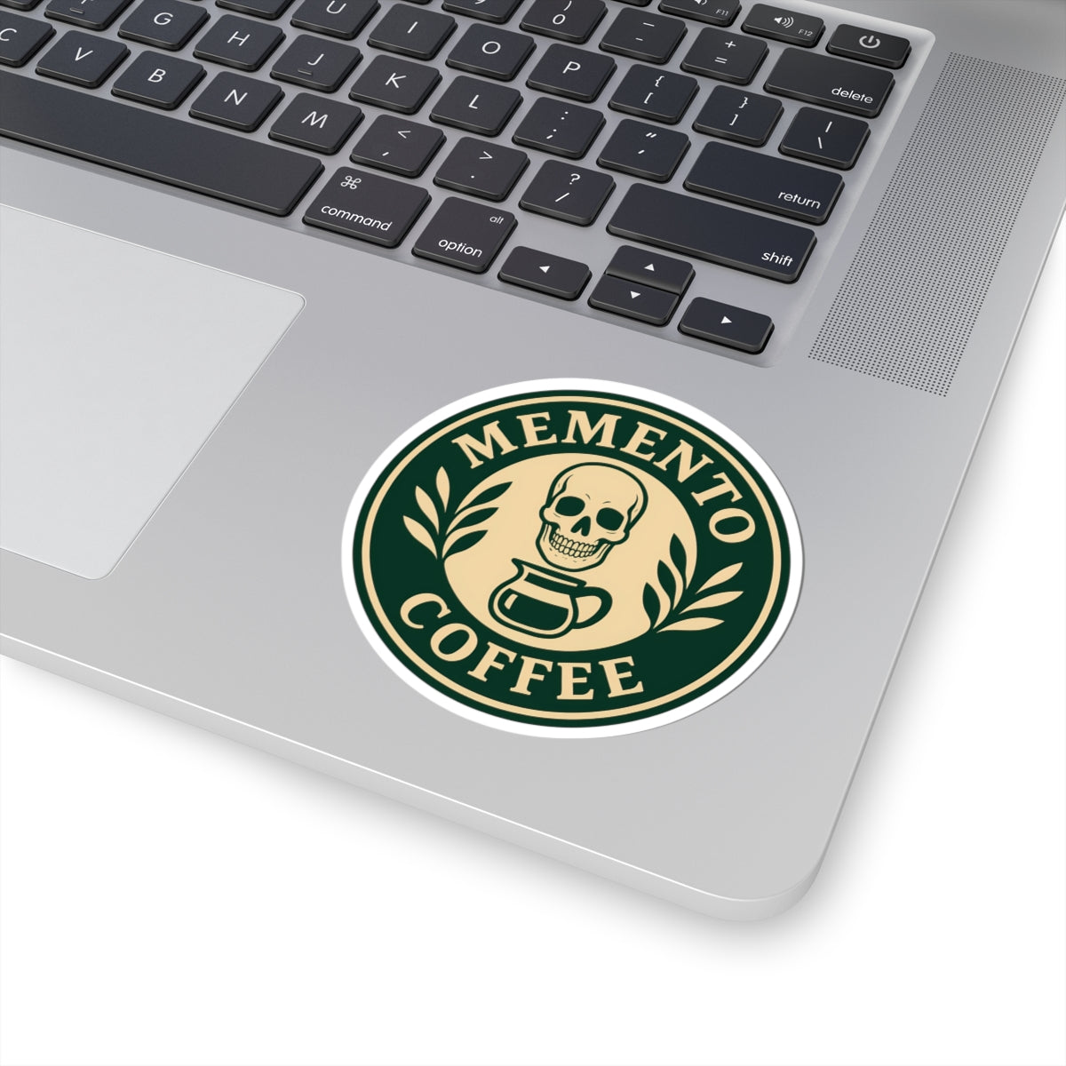 Memento Coffee Kiss-Cut Sticker - Acacia (Green/Tan)