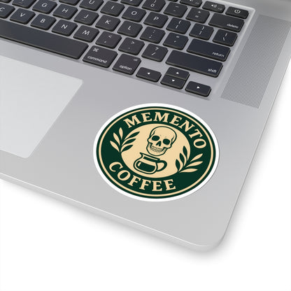 Memento Coffee Kiss-Cut Sticker - Acacia (Green/Tan)
